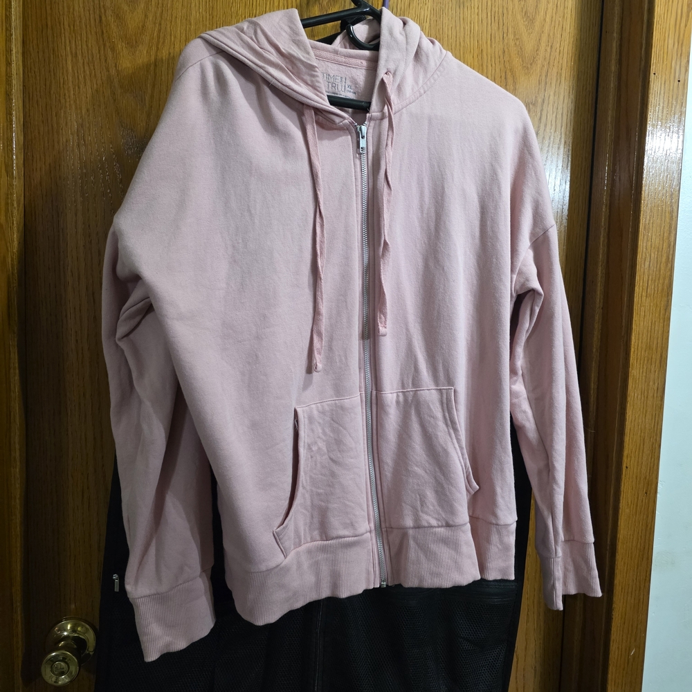 Time and Tru Light Pink Full-Zip Hoodie